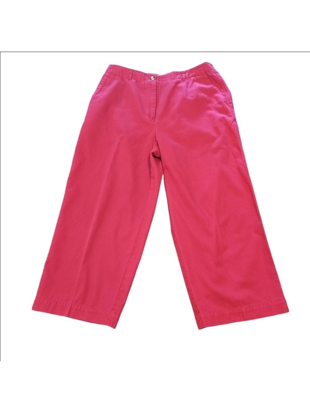 Talbots Women's Red Wide Leg Cropped Pants , 12P